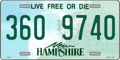 NH license plate 3609740
