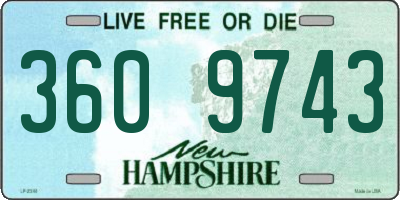 NH license plate 3609743