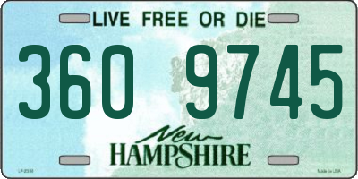 NH license plate 3609745