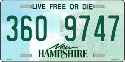 NH license plate 3609747