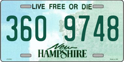NH license plate 3609748
