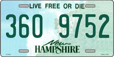NH license plate 3609752