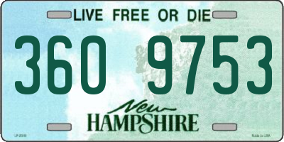 NH license plate 3609753