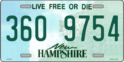 NH license plate 3609754