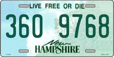 NH license plate 3609768