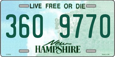 NH license plate 3609770