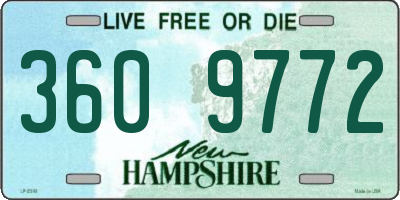 NH license plate 3609772