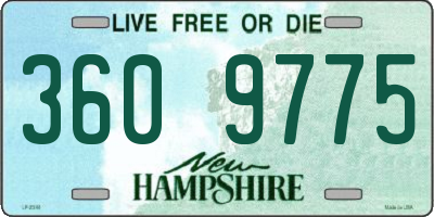 NH license plate 3609775