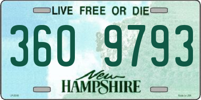 NH license plate 3609793