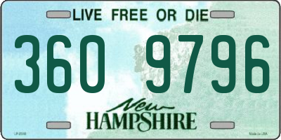 NH license plate 3609796