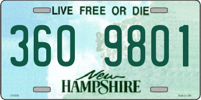 NH license plate 3609801