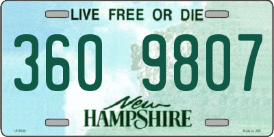 NH license plate 3609807