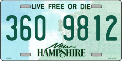 NH license plate 3609812