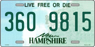NH license plate 3609815