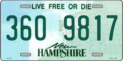 NH license plate 3609817