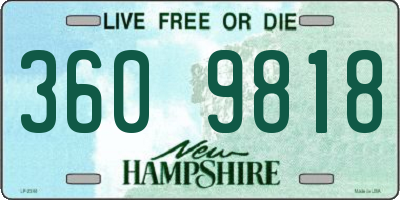 NH license plate 3609818