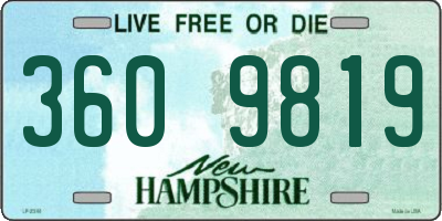 NH license plate 3609819