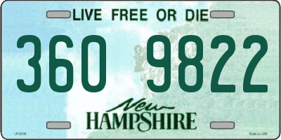 NH license plate 3609822