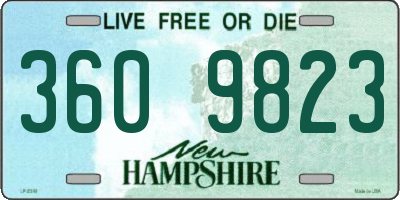 NH license plate 3609823