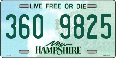 NH license plate 3609825