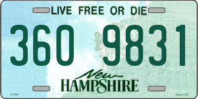 NH license plate 3609831