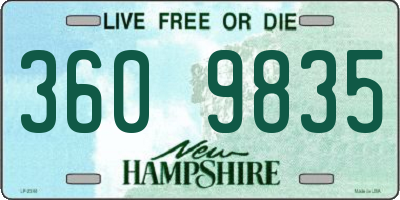 NH license plate 3609835