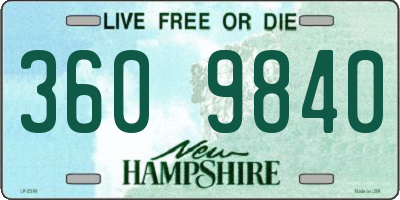 NH license plate 3609840