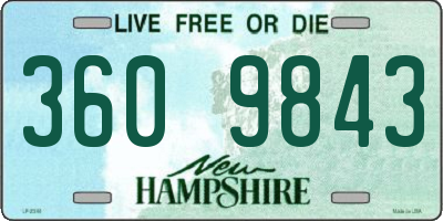 NH license plate 3609843