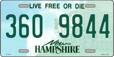 NH license plate 3609844