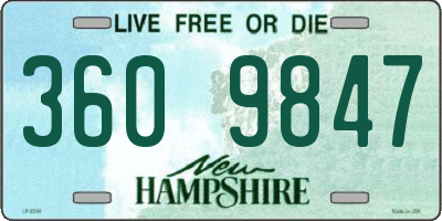 NH license plate 3609847