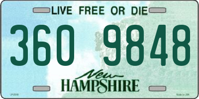 NH license plate 3609848