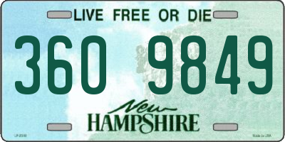 NH license plate 3609849