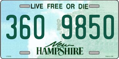 NH license plate 3609850