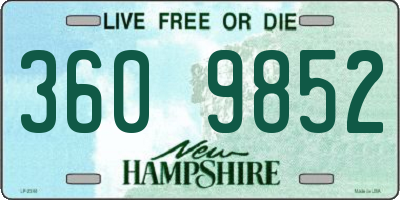 NH license plate 3609852