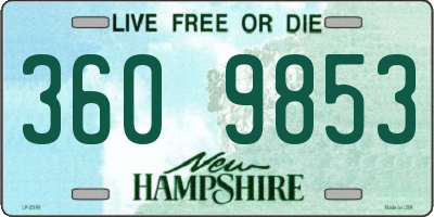 NH license plate 3609853