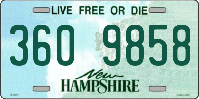 NH license plate 3609858
