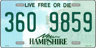 NH license plate 3609859