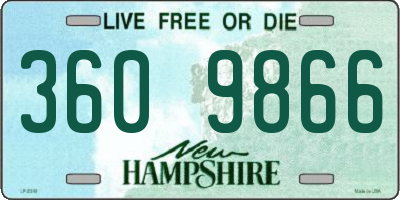 NH license plate 3609866