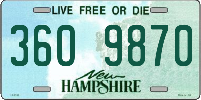 NH license plate 3609870