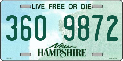 NH license plate 3609872