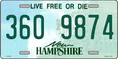 NH license plate 3609874
