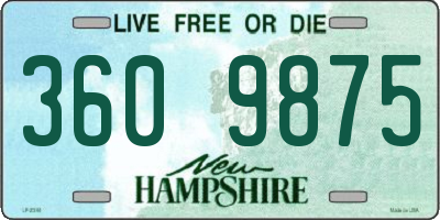 NH license plate 3609875