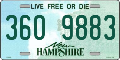 NH license plate 3609883