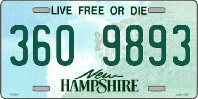 NH license plate 3609893