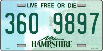 NH license plate 3609897
