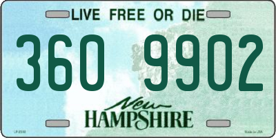 NH license plate 3609902