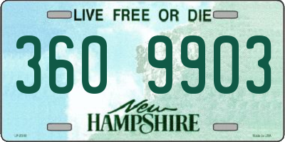 NH license plate 3609903