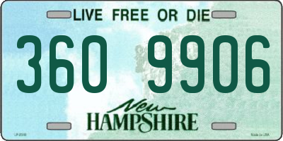 NH license plate 3609906