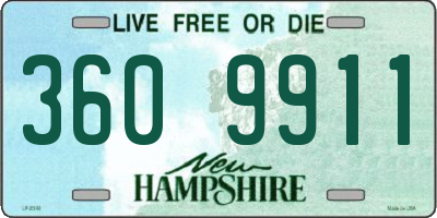 NH license plate 3609911