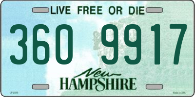 NH license plate 3609917